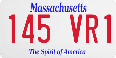 MA license plate 145VR1