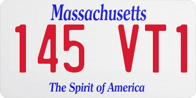 MA license plate 145VT1