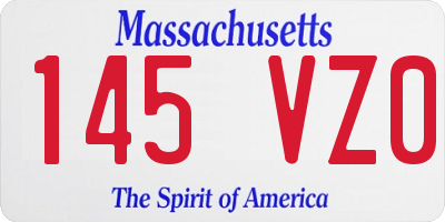 MA license plate 145VZ0