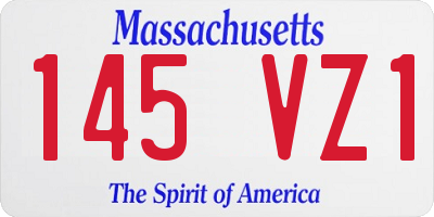 MA license plate 145VZ1
