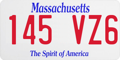MA license plate 145VZ6