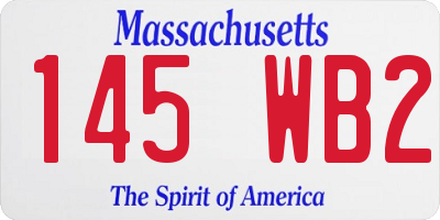 MA license plate 145WB2