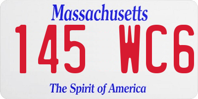 MA license plate 145WC6