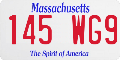 MA license plate 145WG9