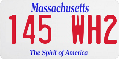 MA license plate 145WH2
