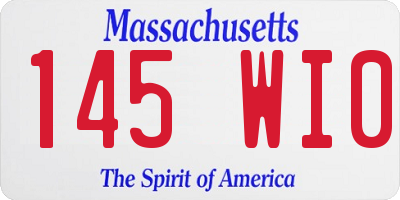 MA license plate 145WI0