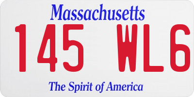 MA license plate 145WL6