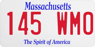 MA license plate 145WM0