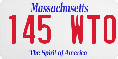 MA license plate 145WT0