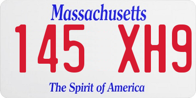 MA license plate 145XH9