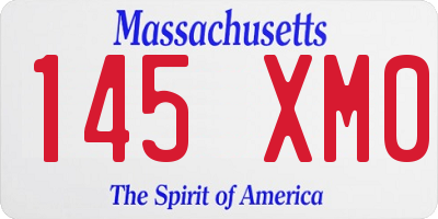 MA license plate 145XM0