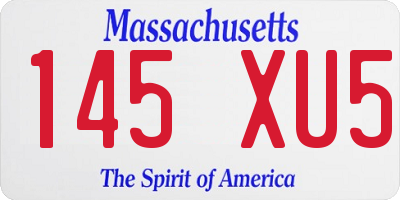 MA license plate 145XU5