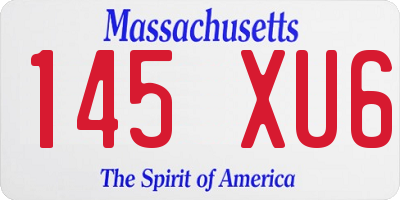 MA license plate 145XU6