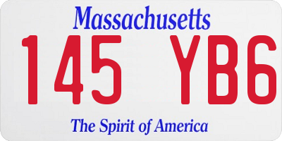 MA license plate 145YB6