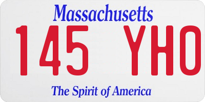 MA license plate 145YH0