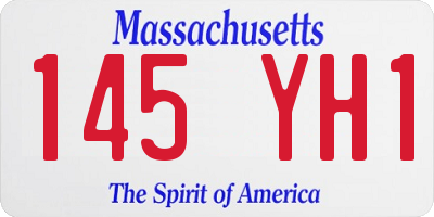 MA license plate 145YH1