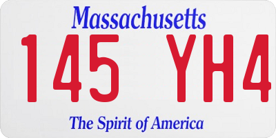 MA license plate 145YH4