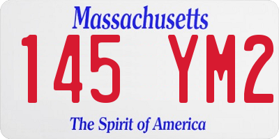 MA license plate 145YM2