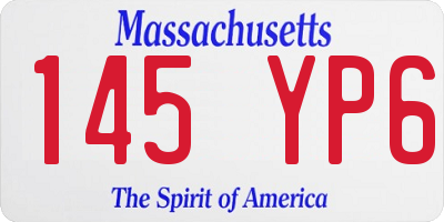 MA license plate 145YP6