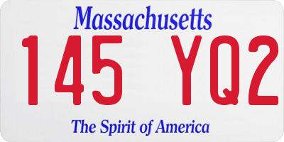 MA license plate 145YQ2