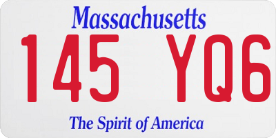 MA license plate 145YQ6