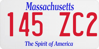 MA license plate 145ZC2