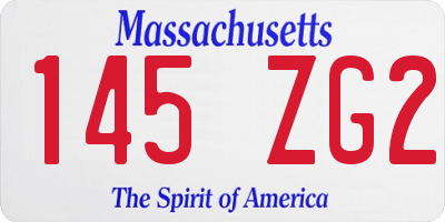 MA license plate 145ZG2