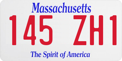 MA license plate 145ZH1