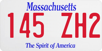 MA license plate 145ZH2