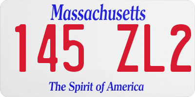 MA license plate 145ZL2