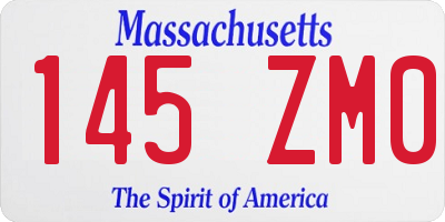 MA license plate 145ZM0