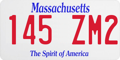 MA license plate 145ZM2