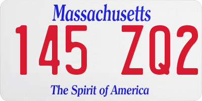 MA license plate 145ZQ2