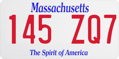 MA license plate 145ZQ7