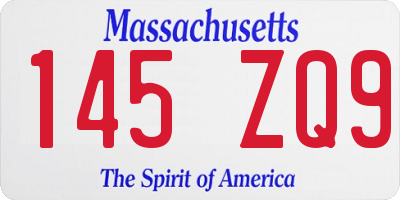 MA license plate 145ZQ9