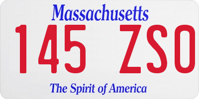 MA license plate 145ZS0