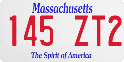MA license plate 145ZT2