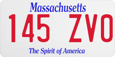 MA license plate 145ZV0
