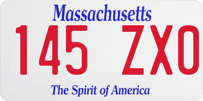 MA license plate 145ZX0