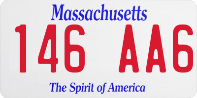 MA license plate 146AA6
