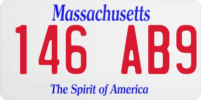 MA license plate 146AB9