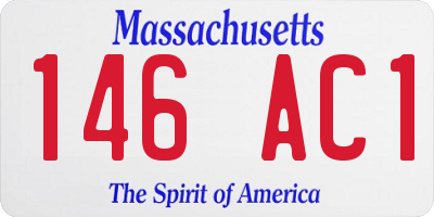 MA license plate 146AC1