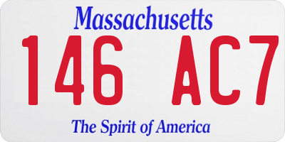 MA license plate 146AC7