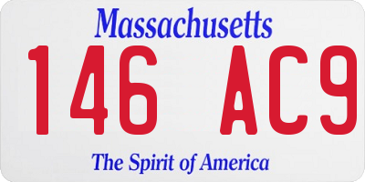 MA license plate 146AC9