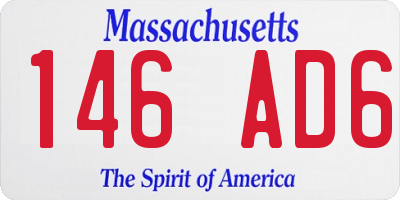 MA license plate 146AD6