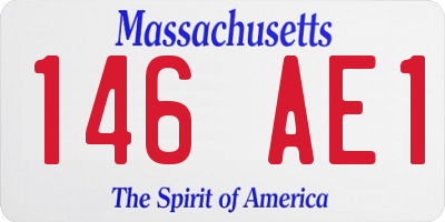 MA license plate 146AE1