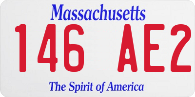 MA license plate 146AE2
