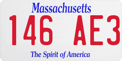 MA license plate 146AE3