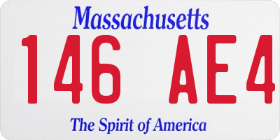 MA license plate 146AE4