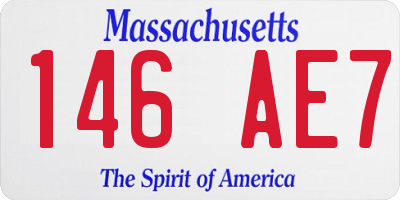 MA license plate 146AE7